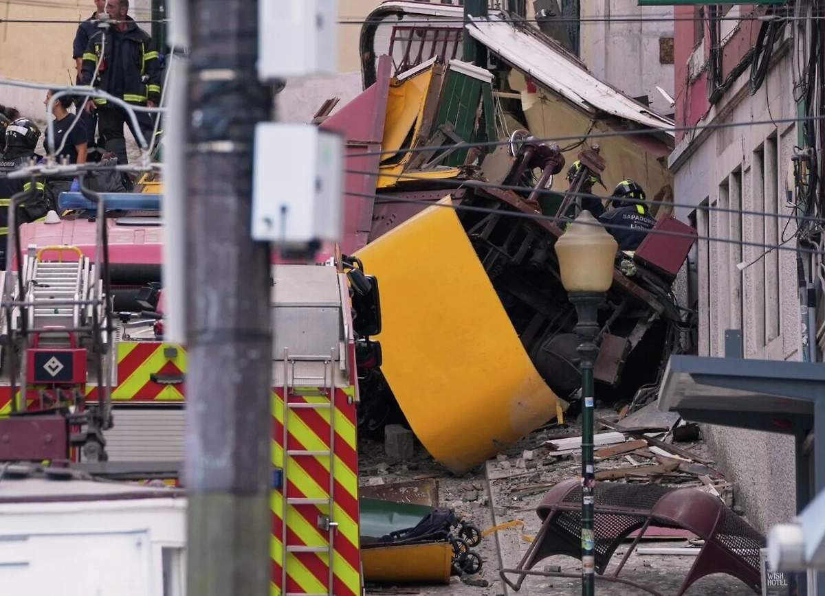 Место крушения фуникулёра. Обложка © X / Twilight