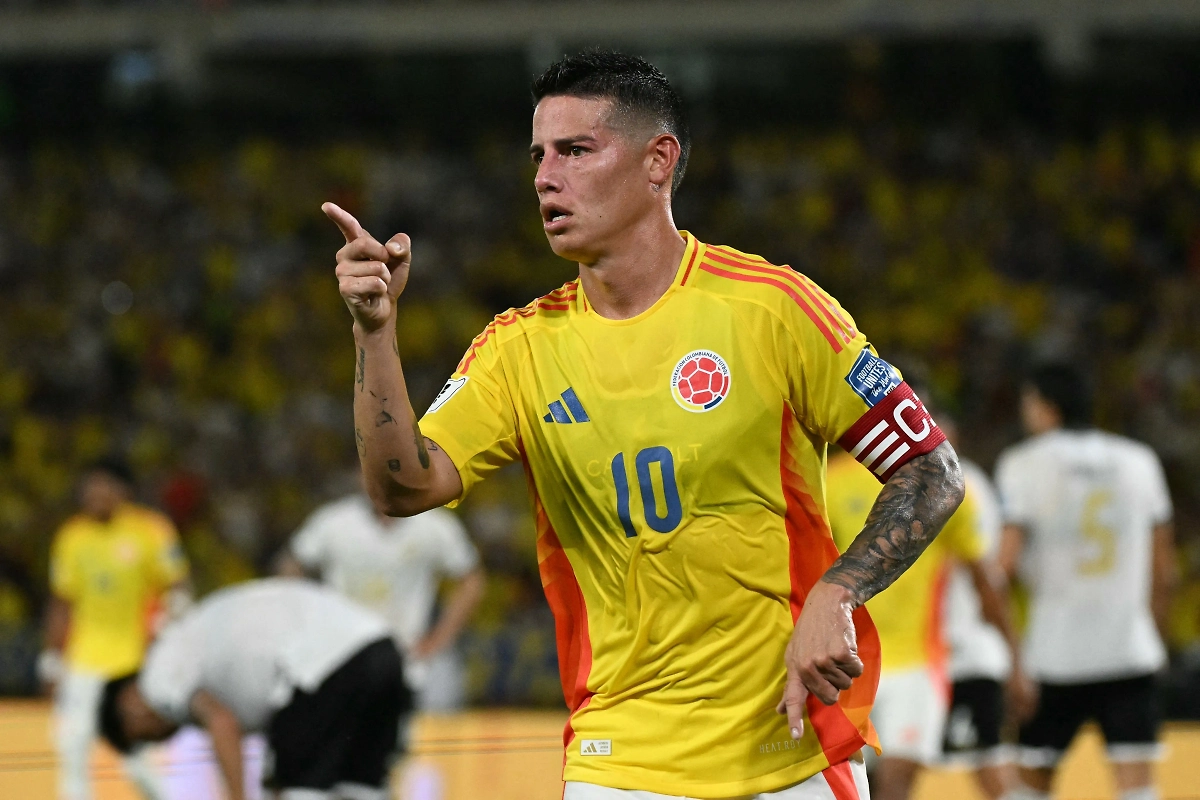 Капитан сборной Колумбии Хамес Родригес. Обложка © X / CONMEBOL.com