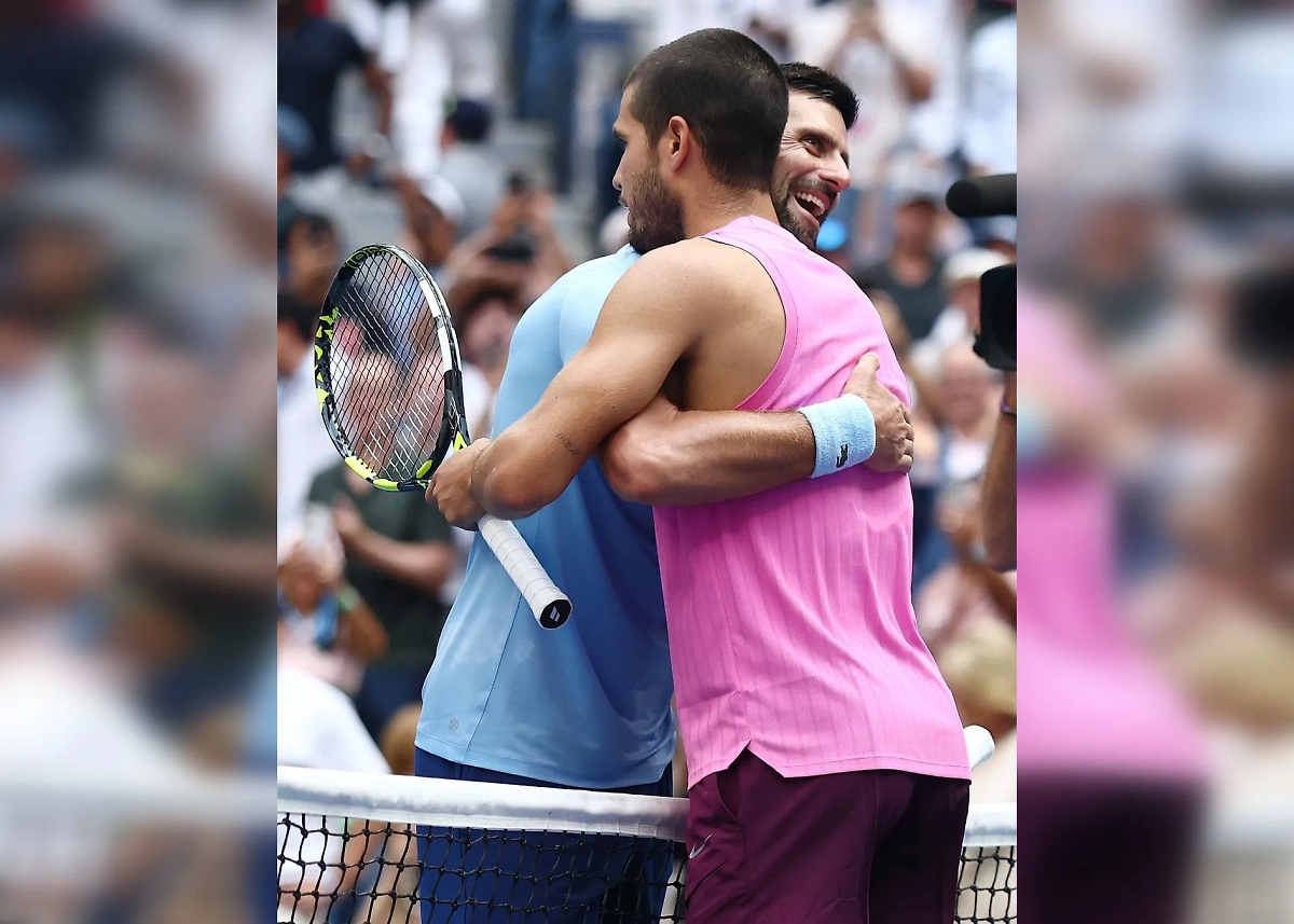 Новак Джокович и Карлос Алькарас. Обложка © X / US Open Tennis