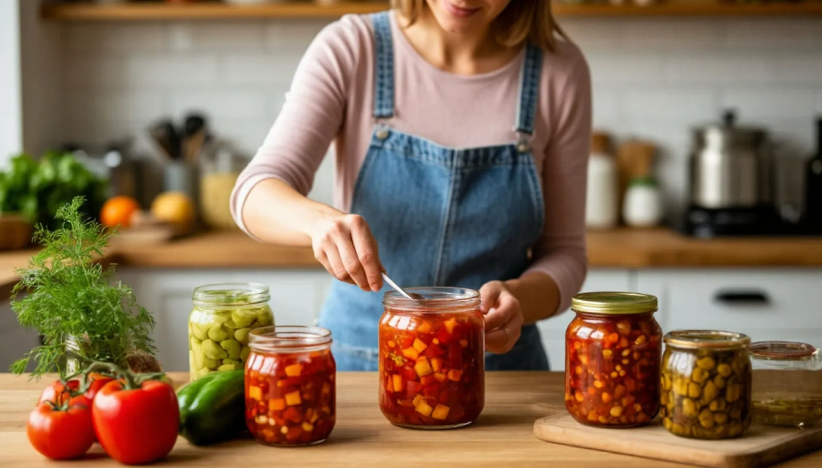 Домашние заготовки, закрутки можно сделать по всем правилам. Но на сто процентов от бактерий никто не защищает. Фото © «Шедеврум»