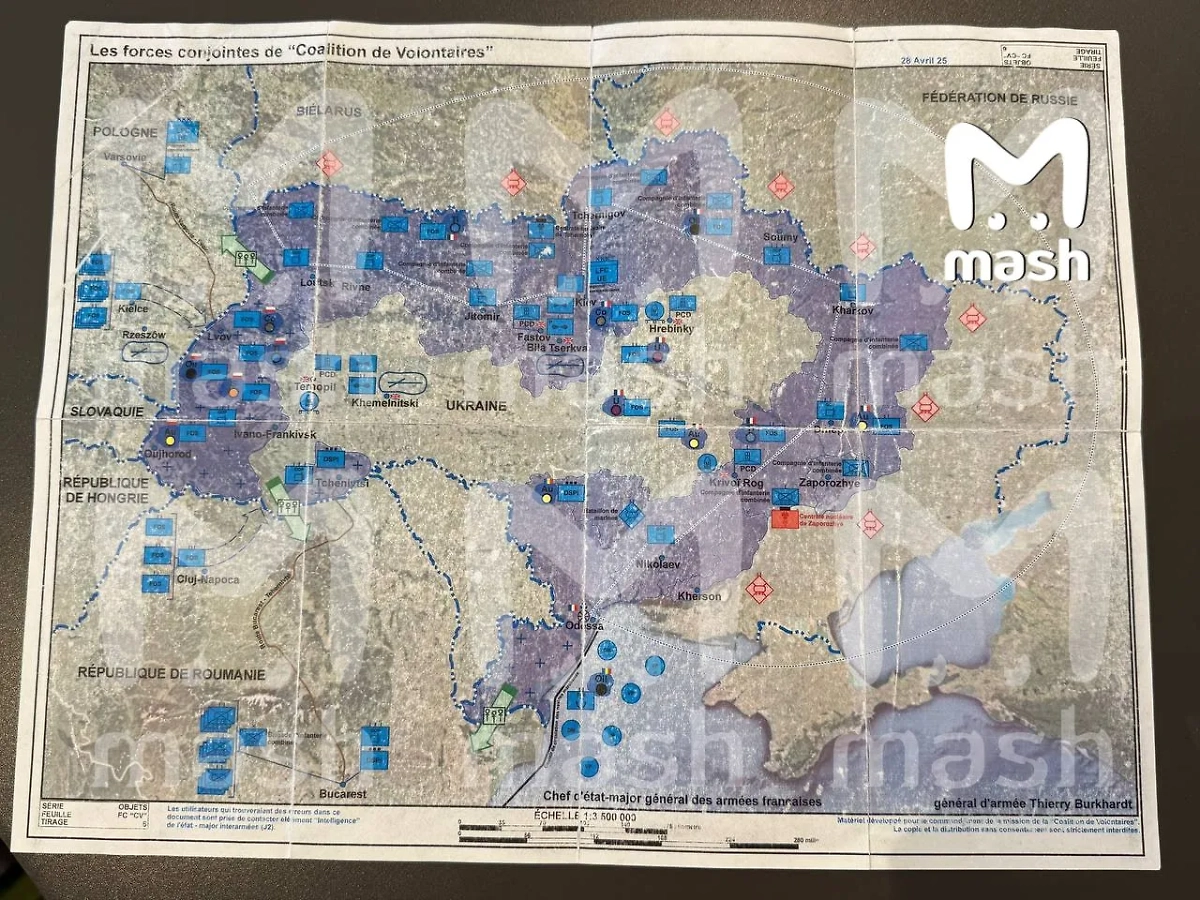 Карта оккупации Украины европейцами. Фото © Mash