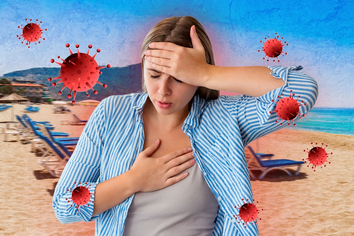 Как не заболеть на отдыхе в бархатный сезон — рекомендации туристам. Коллаж © Life.ru. Обложка © Shutterstock / FOTODOM / Oleg_P, Photoroyalty, © Freepik / Harryarts