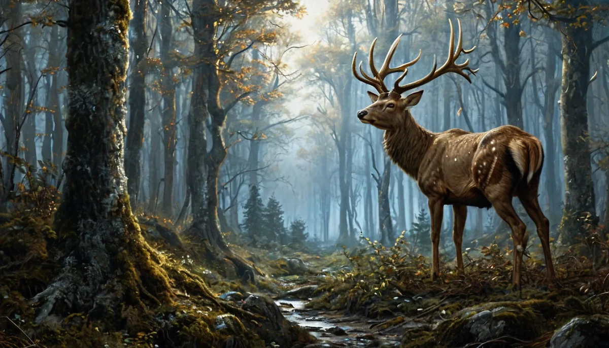 В Британии фермер обнаружил останки оленя, которого растерзало чудовище. Обложка © Life.ru / Шедеврум