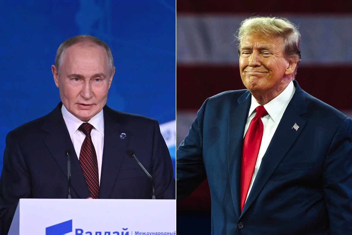 Владимир Путин и Дональд Трамп. Коллаж © Life.ru, © Shutterstock / FOTODOM / Jonah Elkowitz