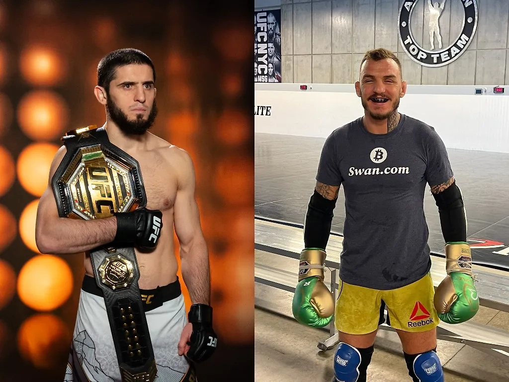 Ислам Махачев и Ренато Мойкано. Обложка © X / UFC / Renato Moicano