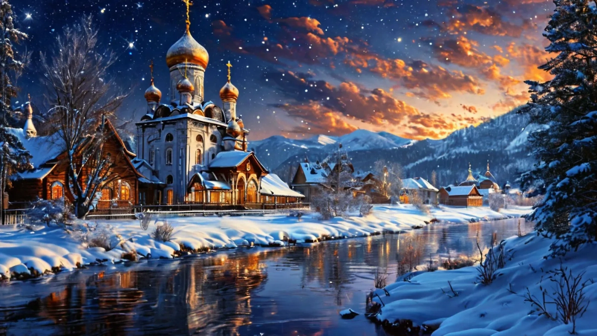 Яркая и морозная крещенская ночь предвещает сухое и жаркое лето. Фото © «Шедеврум»