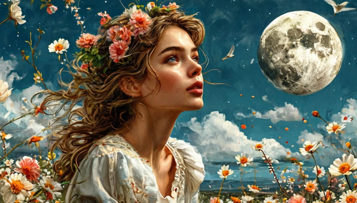 Лунный календарь на апрель 2025: не стригитесь 18-го! Полнолуние наступит 13-го числа. Фото © «Шедеврум»