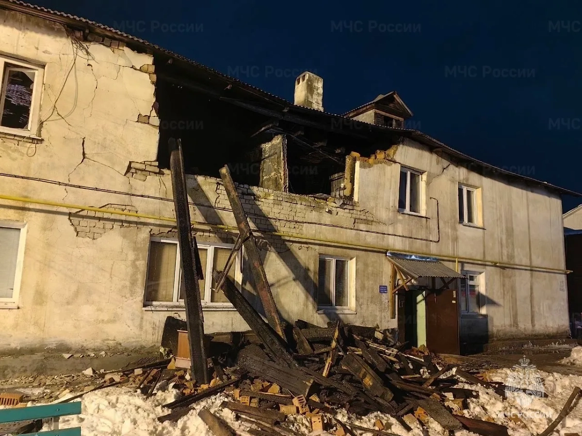 Разрушения в доме Богородска после взрыва газа. Обложка © ГУ МЧС России по Нижегородской области