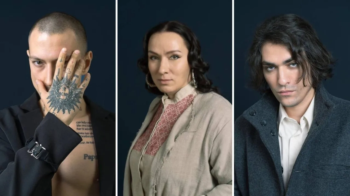 Участники первой серии «Битвы сильнейших» 2: Артём Краснов, Ангелина Изосимова, Олег Шепс. Фото © VK / Битва Экстрасенсов | Битва Сильнейших