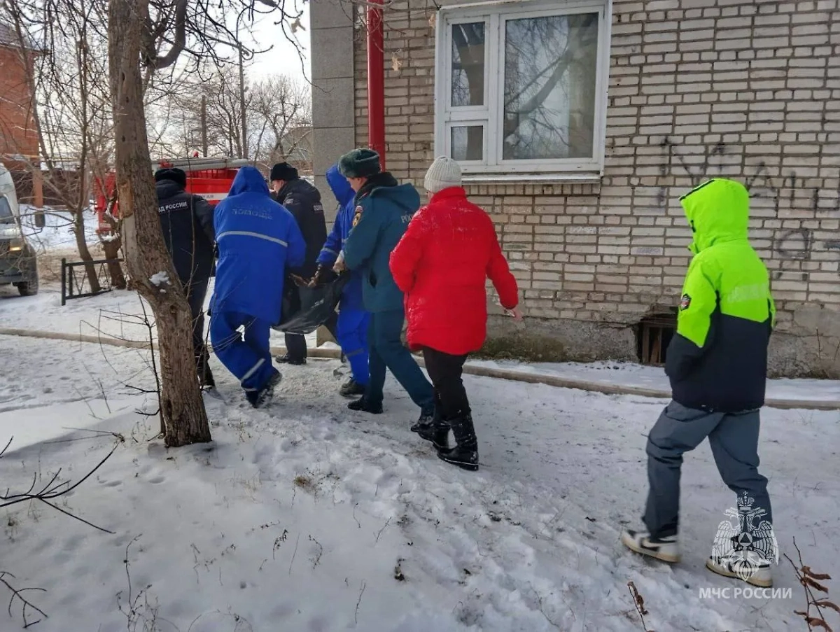 Кадр с места пожара в Шадринске. Фото © Telegram / МЧС Курганской области