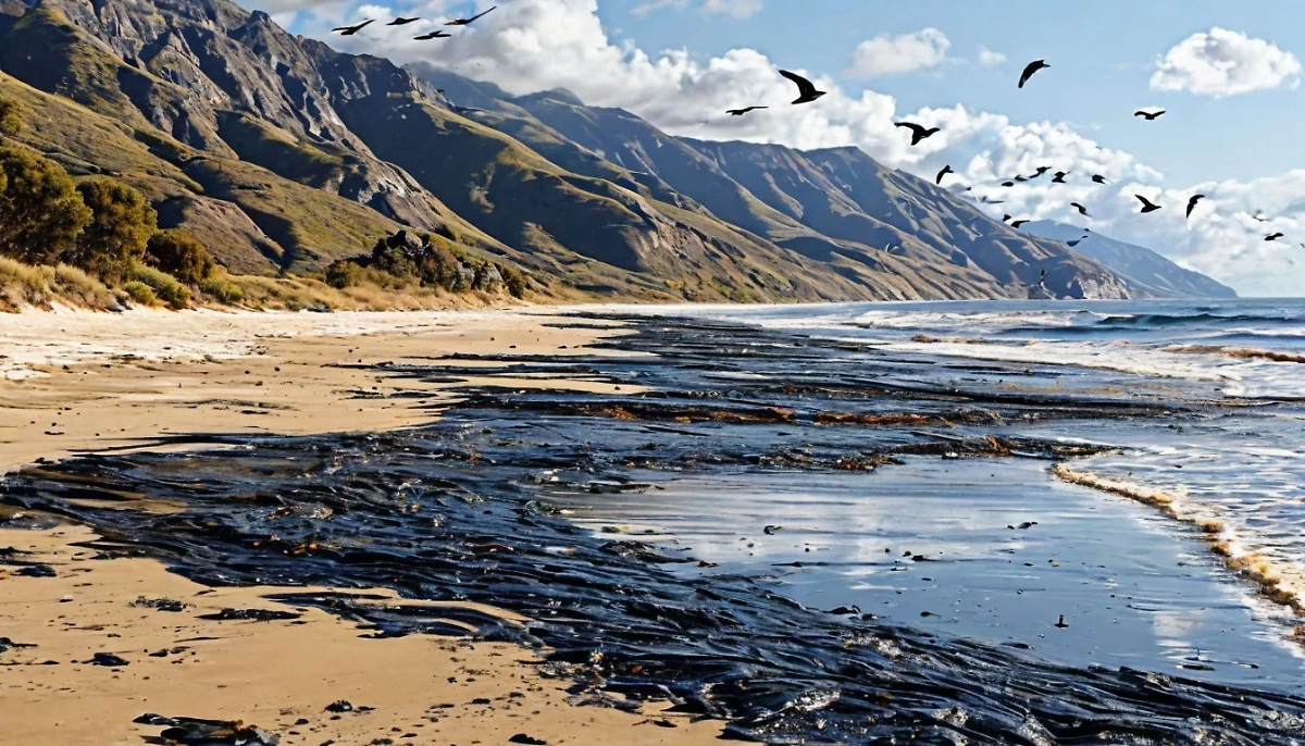 Создана правительственная комиссия для ликвидации последствий разлива нефтепродуктов в Керченском проливе. Обложка © Шедеврум / Life.ru