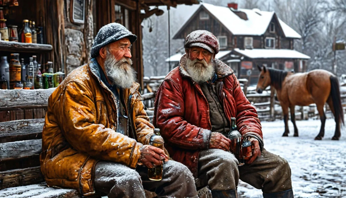 В селе Кинзекеево в Башкирии решили на пять лет ввести сухой закон. Обложка © Шедеврум / Life.ru