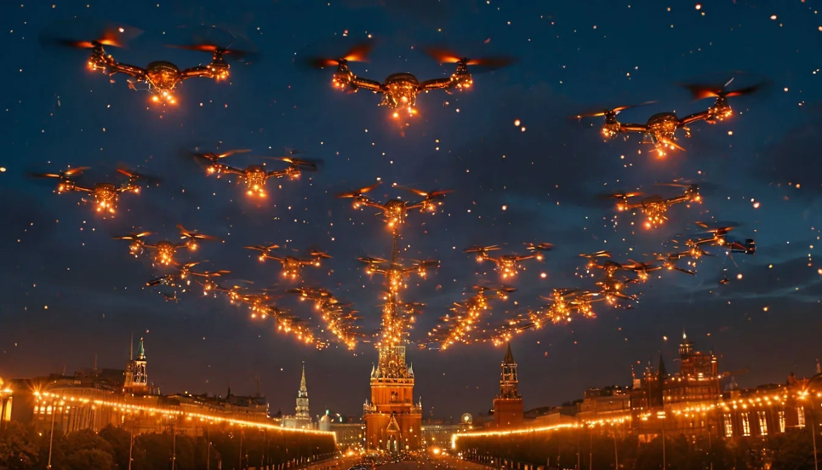 В ночь на 24 января 121 дрон ВСУ был сбит над российскими регионами. Обложка © Шедеврум / Life.ru