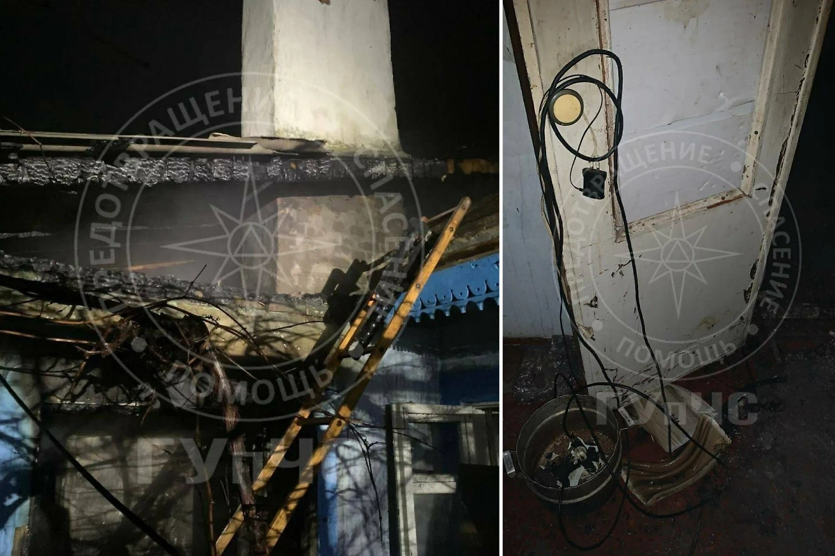 Последствия пожара в квартире у пенсионера. Фото © Пресс-центр МВД ПМР