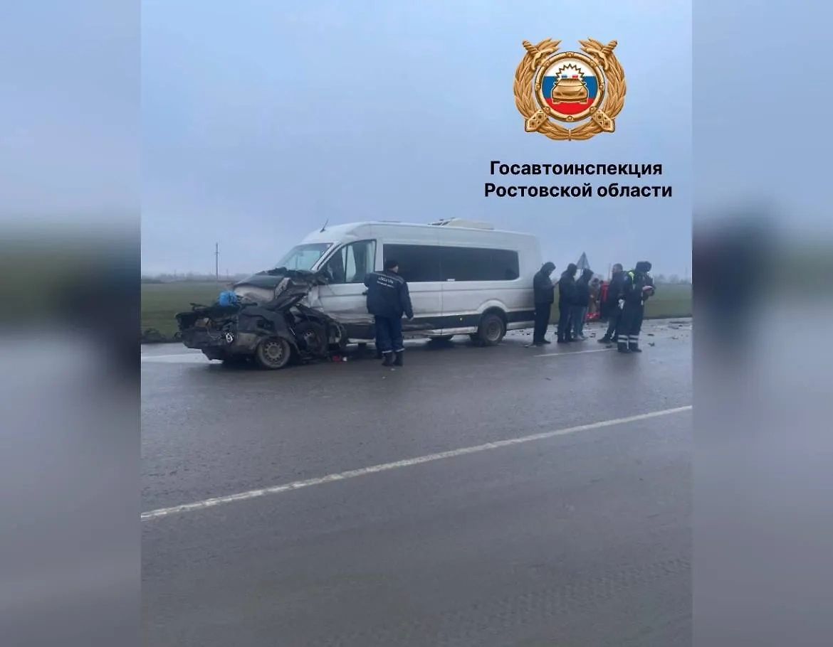 ДТП в Ростовской области. Фото © Telegram / Госавтоинспекция Ростовской области