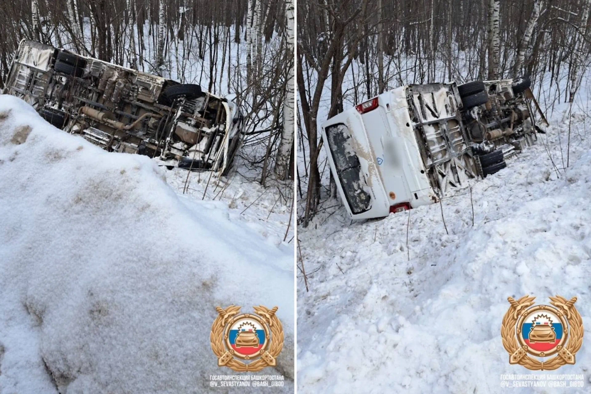 ДТП в Краснокамском районе Башкирии. Обложка © Telegram / Госавтоинспекция Башкортостана