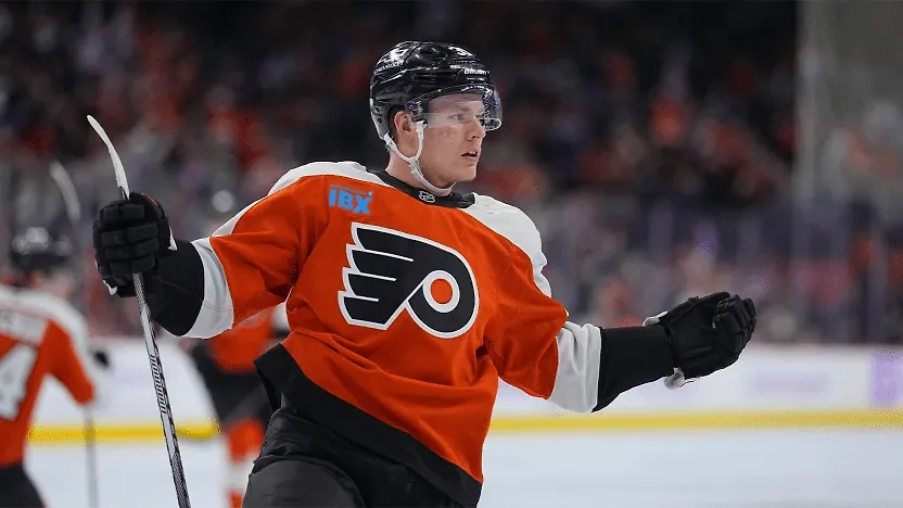 Матвей Мичков. Обложка © nhl.com/flyers