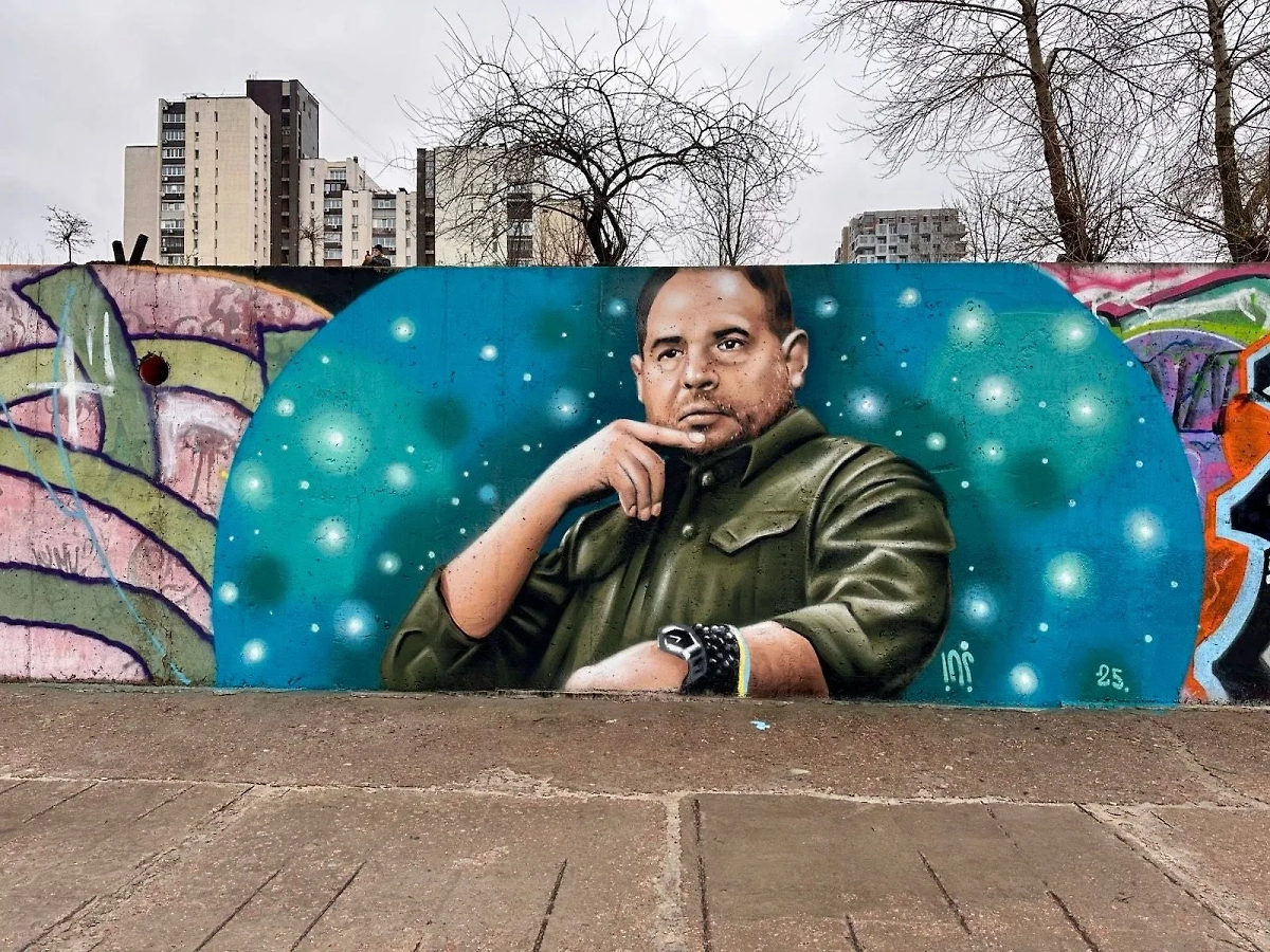 Мурал с Ермаком. Фото © Facebook (Соцсеть запрещена в РФ; принадлежит корпорации Meta, которая признана в РФ экстремистской) / Bogdan Butkevych