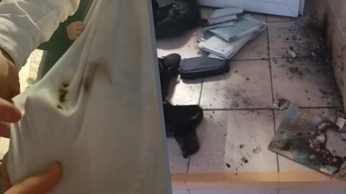 Последствия взрыва пауэрбанка в пермской школе. Фото © kp.ru