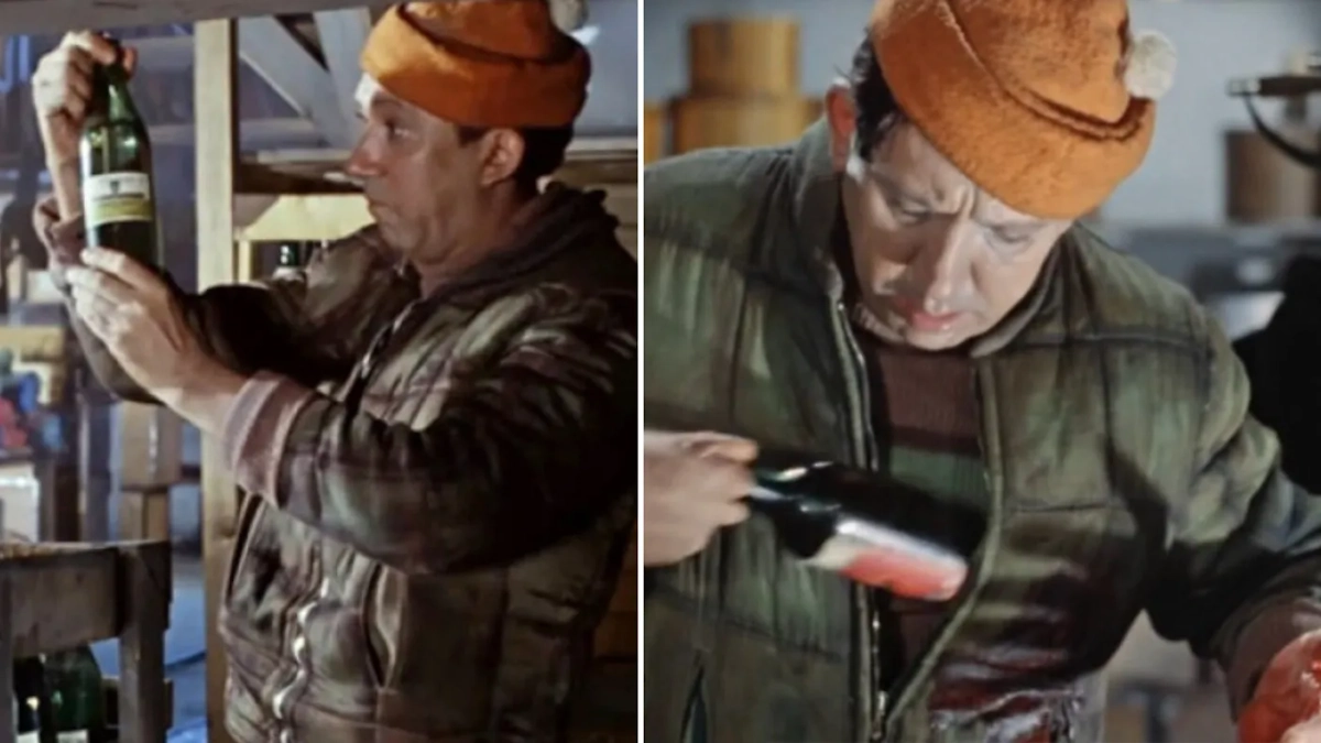 Фильм «Операция "Ы"». Снова трюк с бутылкой. Кадр из фильма «Операция «Ы» и другие приключения Шурика», режиссёр Леонид Гайдай и др. / Kinopoisk