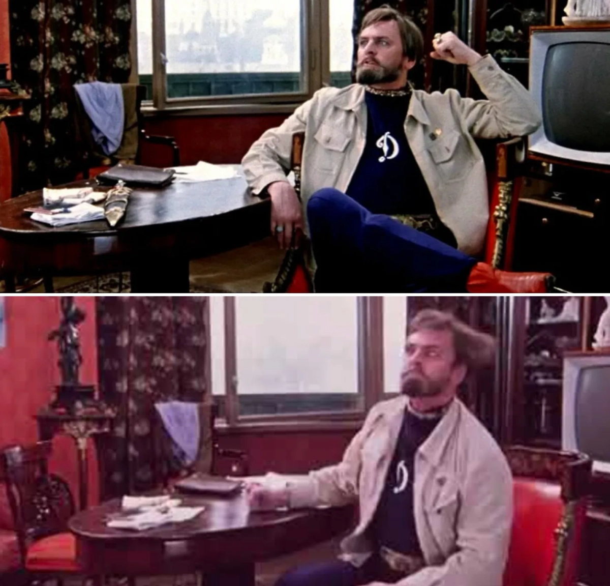 Фильм «Иван Васильевич меняет профессию». На столе лежит кинжал. Кадр из фильма «Иван Васильевич меняет профессию», режиссёр Леонид Гайдай и др. / Kinopoisk