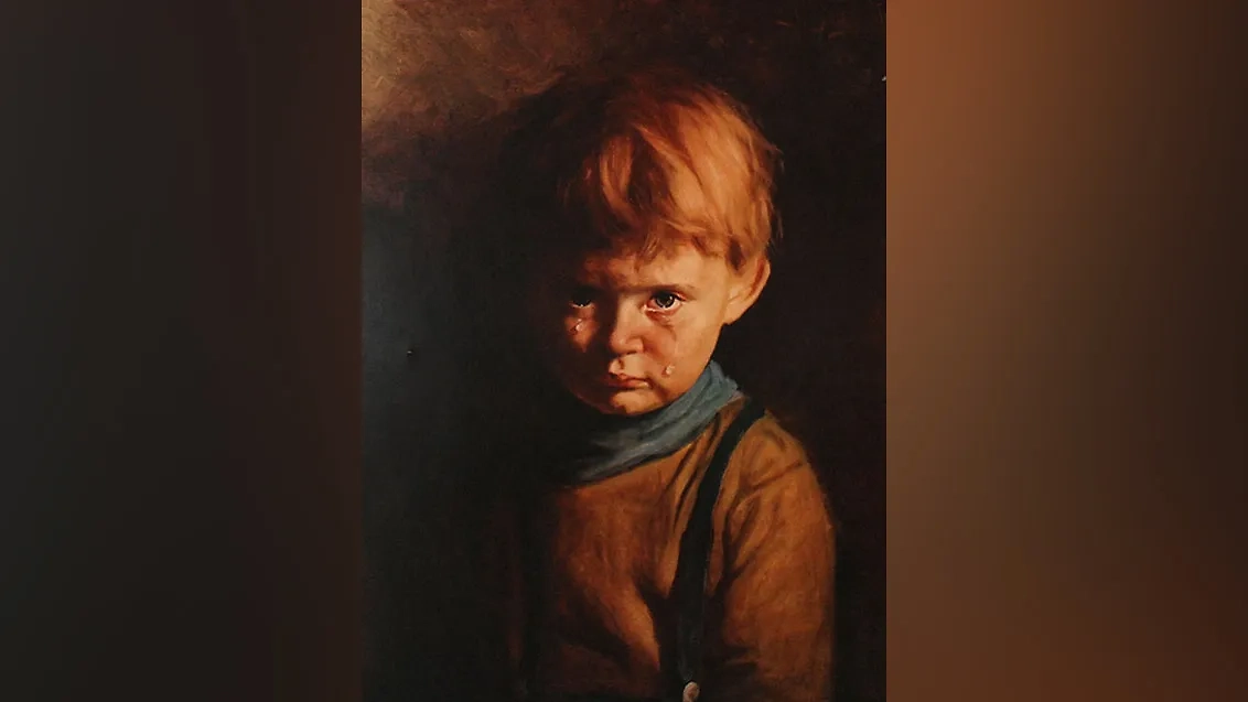 «Плачущий мальчик» Джованни Браголина — таинственные пожары. Фото © Wikipedia / Джованни Браголин