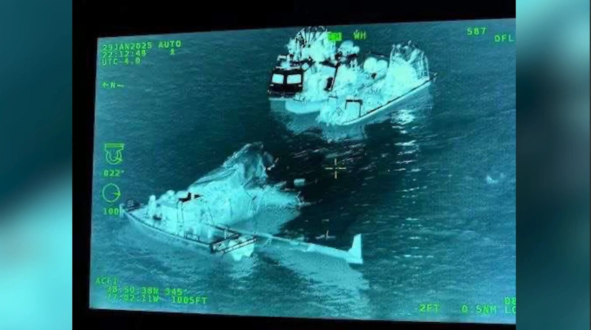 Фото с места авиакатастрофы в Вашингтоне с воздуха. Обложка © X / nicksortor