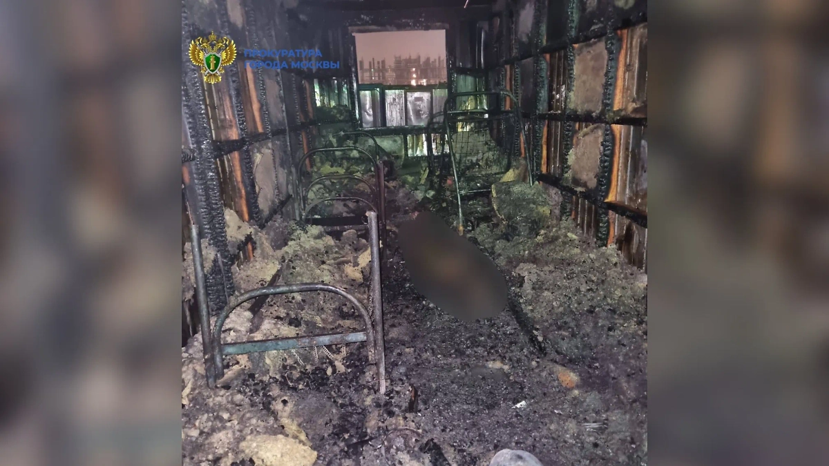 Строительная площадка в Москве, где погибли люди. Фото © Telegram / ПРОКУРАТУРА МОСКВЫ