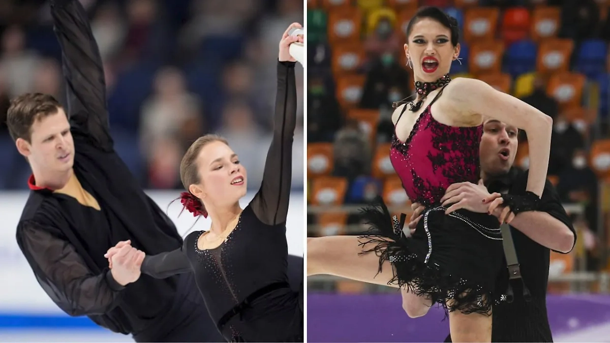 Алиса Ефимова и Миша Митрофанов (слева) и Аннабель Морозова и Андрей Багин (справа). Обложка © ТАСС / Tony Gutierrez / ТАСС / Сергей Бобылев