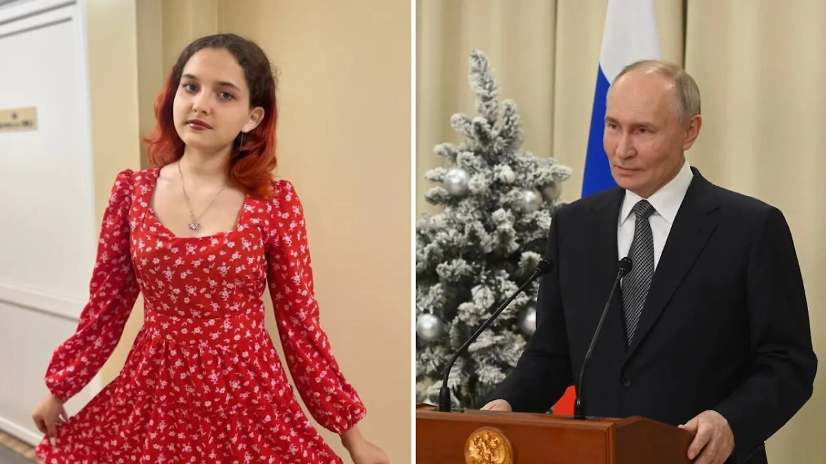 Арина Порхал и президент Владимир Путин. Обложка © Life.ru