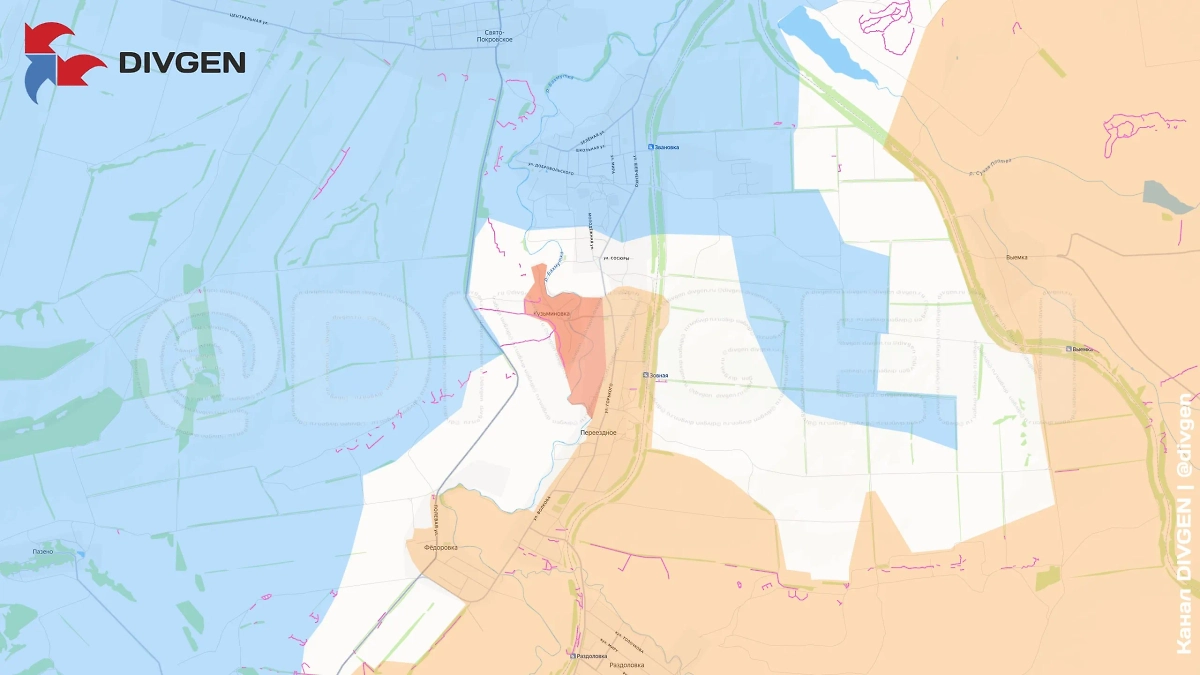Ситуация в зоне СВО на 6 октября 2025 года. Фото © Telegram / DIVGEN 🚩 Карта СВО