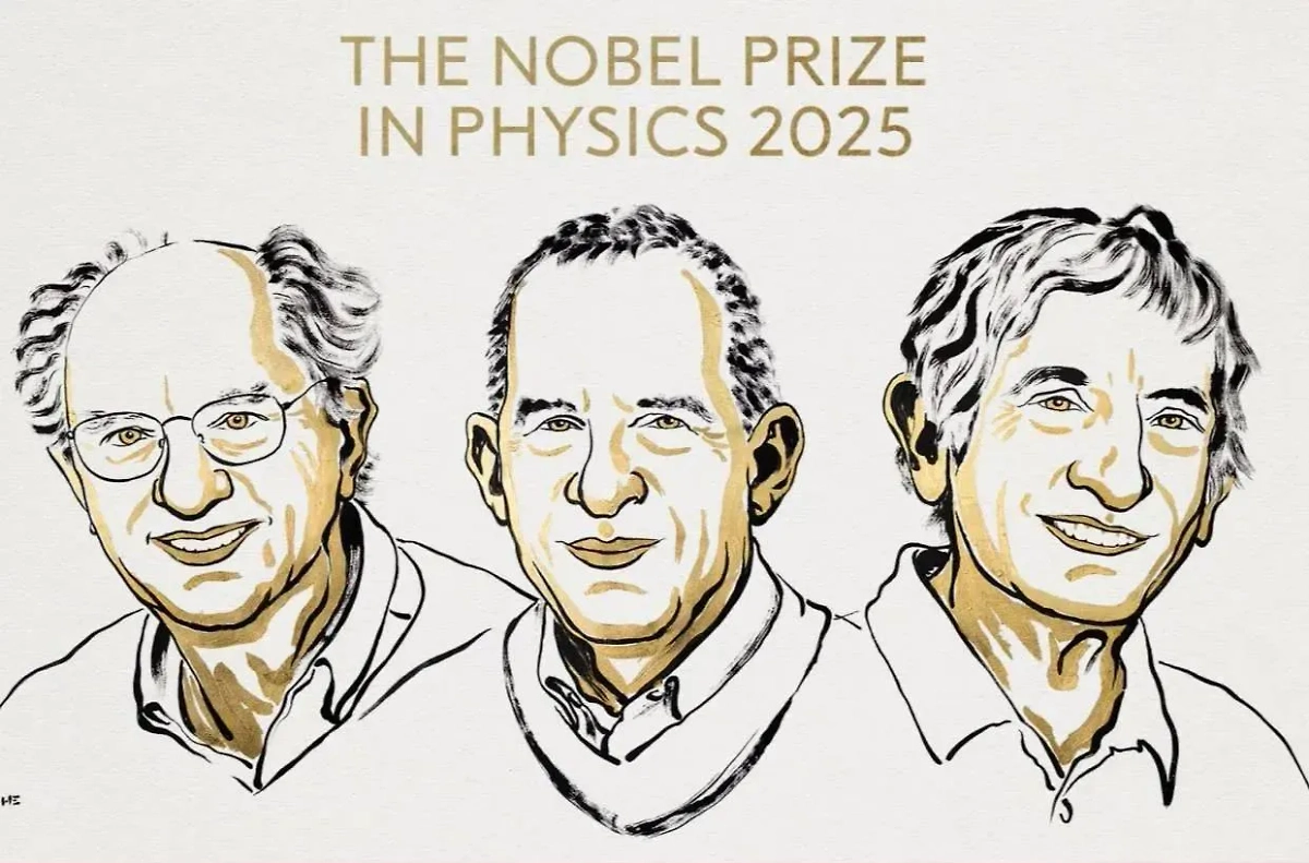 Джон Кларк, Мишель Деворет и Джон Мартинис. Изображение © Сайт Нобелевской премии