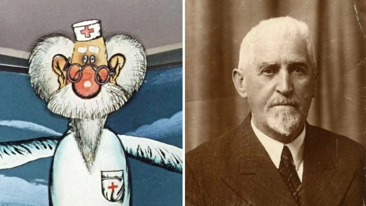 У доктора Айболита тоже был свой прототип — это врач Цемах Шабад из Вильнюса. Фото © RuTube / Enchanted Encounters, © Wikipedia 