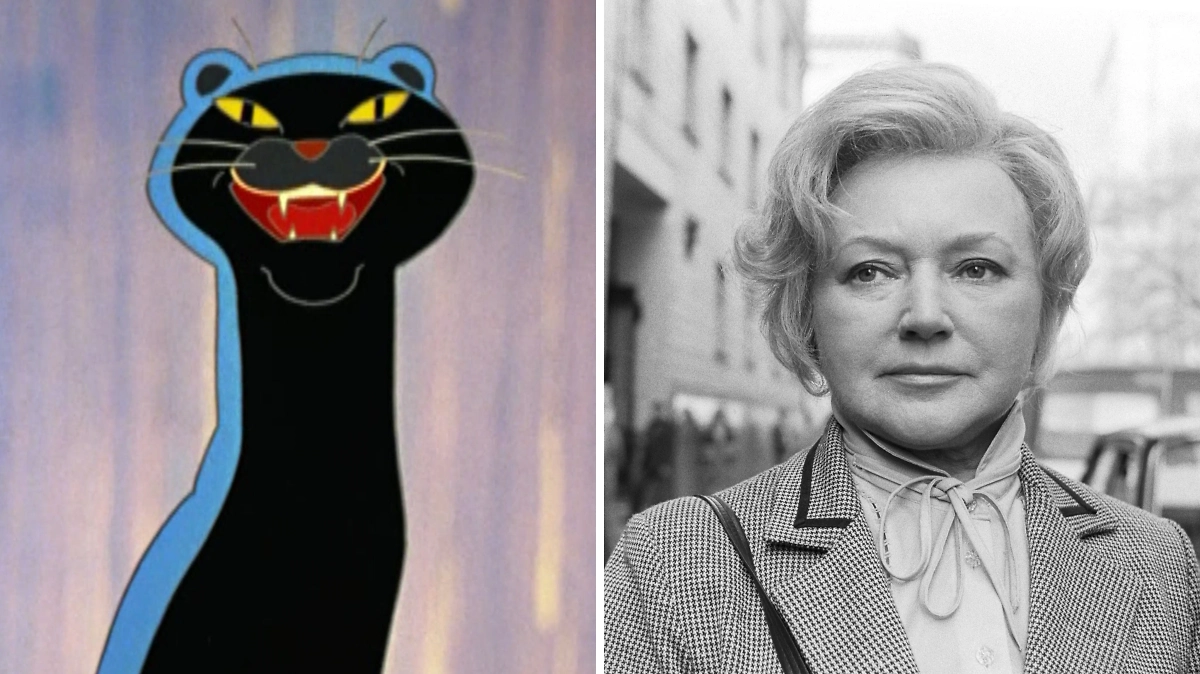 В мультфильме «Маугли» из СССР Багиру озвучивала Людмила Касаткина. Она и стала прототипом персонажа. Фото © RuTube / Теплый Формат, © ТАСС / Фотохроника ТАСС / Валентин Мастюков