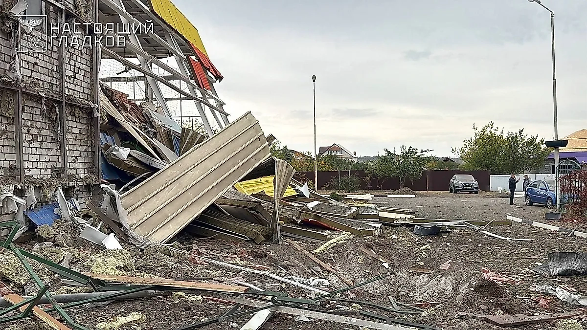 Последствия удара ВСУ по посёлку Маслова Пристань Шебекинского округа Белгородской области. Фото © Telegram/Настоящий Гладков