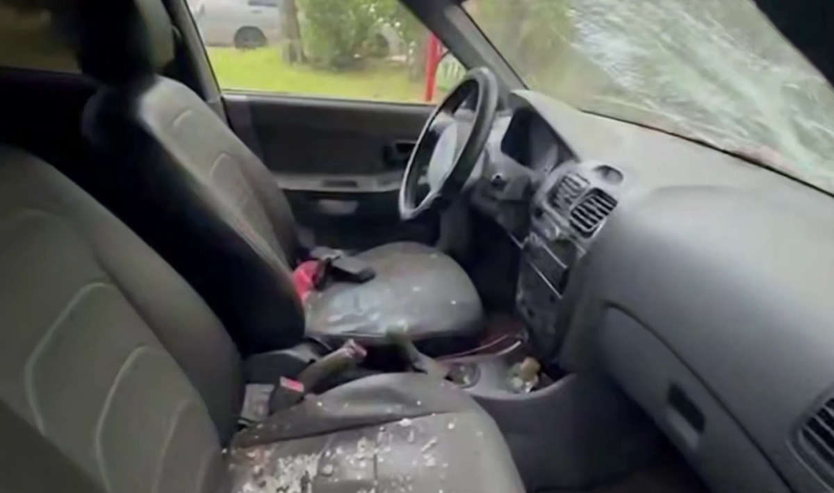 Автомобиль бойца СВО из Наро-Фоминска, в котором произошёл взрыв. Фото © ФСБ РФ