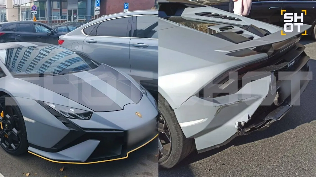 Блогерша разбила Lamborghini за 50 млн рублей в центре Екатеринбурга. Фото © SHOT