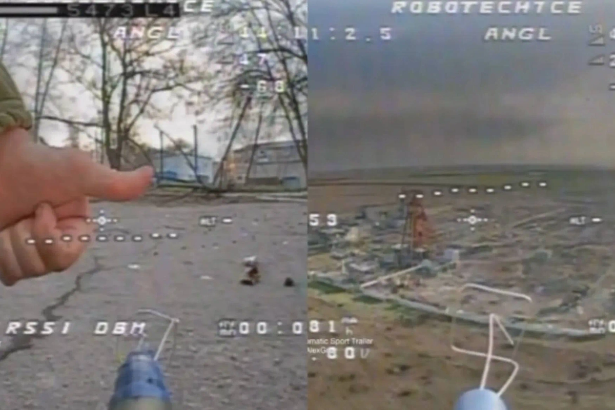 Обратите внимание на проволоку для контактного взрывателя БПЛА Ласточкина и БПЛА, летящего в цель. Фото © Instagram (соцсеть запрещена в РФ; принадлежит корпорации Meta, которая признана в РФ экстремистской) / lastochkin_igor