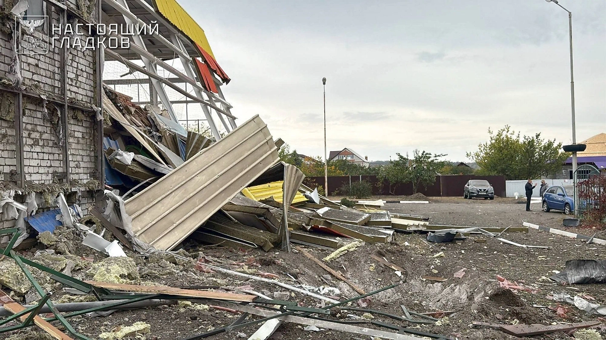 Последствия удара ВСУ по посёлку Маслова Пристань Шебекинского округа Белгородской области. Фото © Telegram/Настоящий Гладков