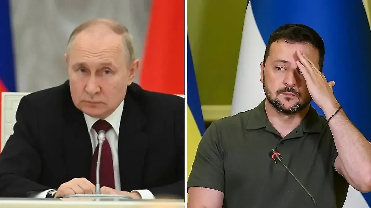 Владимир Путин и Владимир Зеленский. Обложка © Life.ru, © Shutterstock / FOTODOM / paparazzza