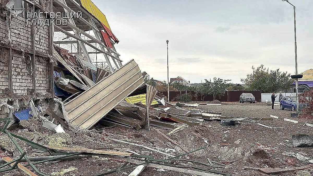 Последствия удара ВСУ по посёлку Маслова Пристань Шебекинского округа Белгородской области. Фото © Telegram/Настоящий Гладков