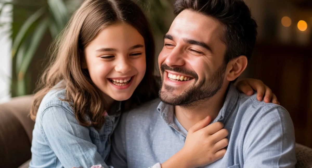 День Отца — как поздравить папу. Сложно ли придумать тёплое и душевное поздравление? Фото © «Шедеврум»