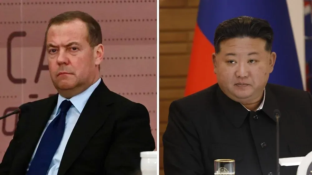 Дмитрий Медведев и Ким Чен Ын. Обложка © Life.ru