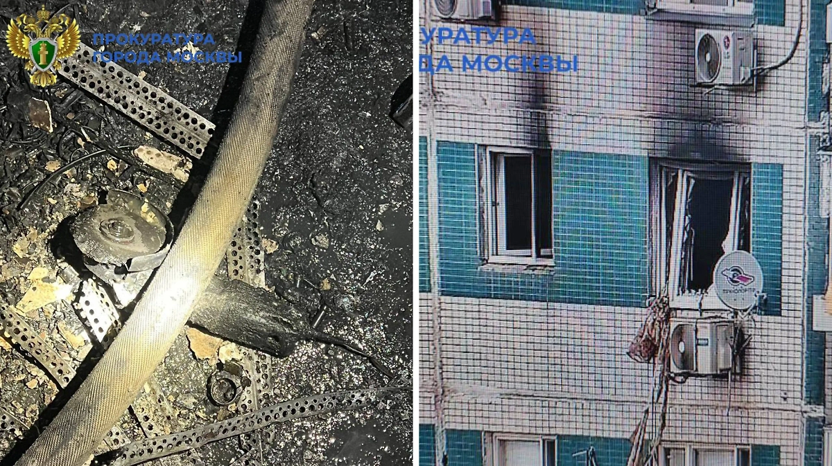 Подросток устроила пожар в квартире в СВАО при попытке вскрыть болгаркой сейф. Фото © Telegram / ПРОКУРАТУРА МОСКВЫ