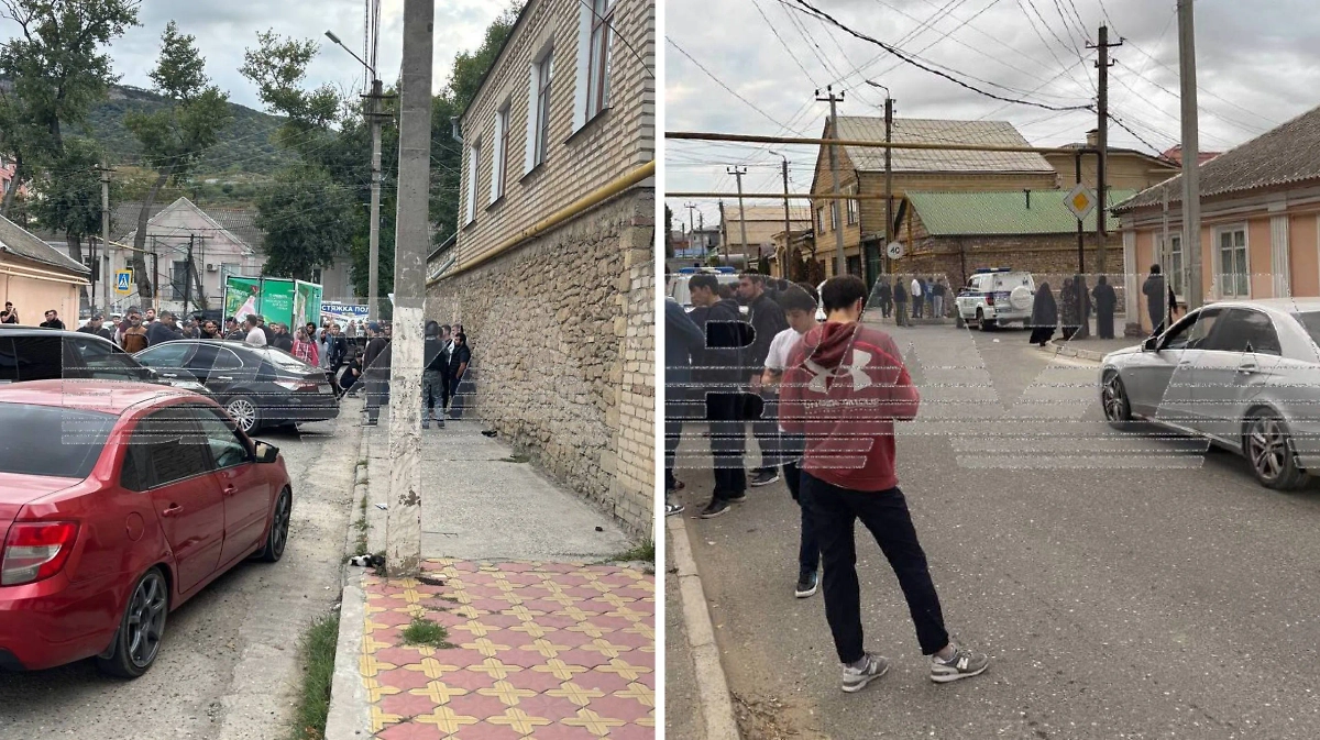 Стрельба в Махачкале. Фото © Telegram /Baza