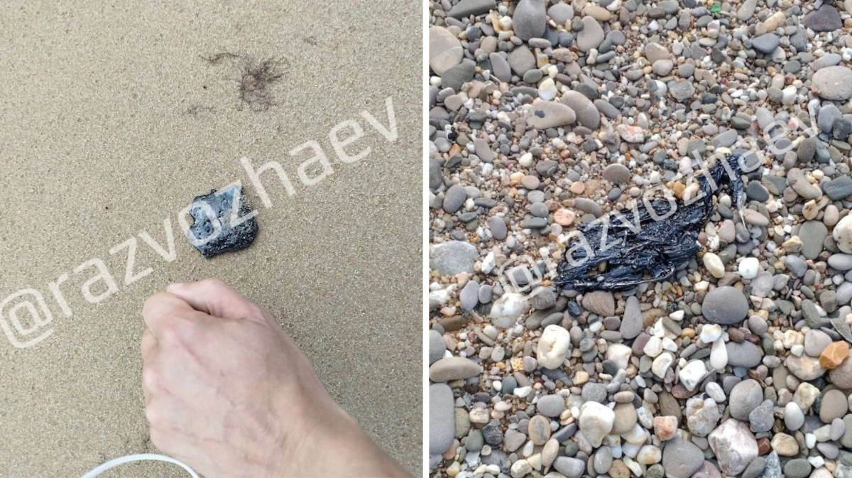 В Севастополе обнаружены точечные пятна мазута на пляжах Северной стороны. Фото © Telegram / РаZVожаев