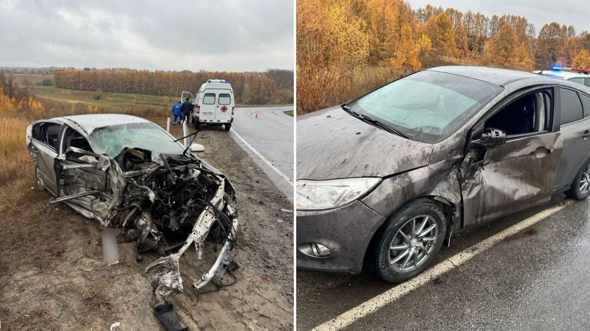 Авария на 36 километре автодороги Чебоксары-Сурское. Обложка © Telegram / Госавтоинспекция Чувашии