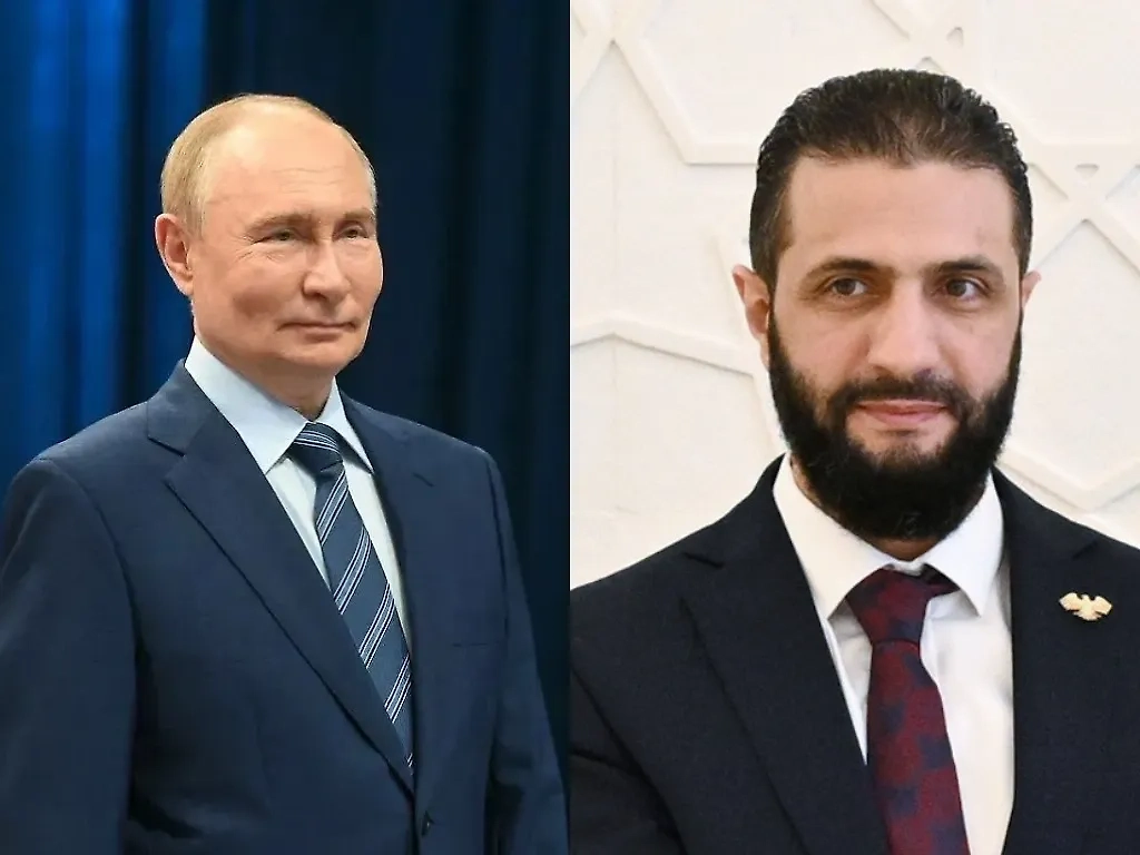 Владимир Путин, Ахмед аш-Шараа. Обложка © Life.ru, © Wikipedia