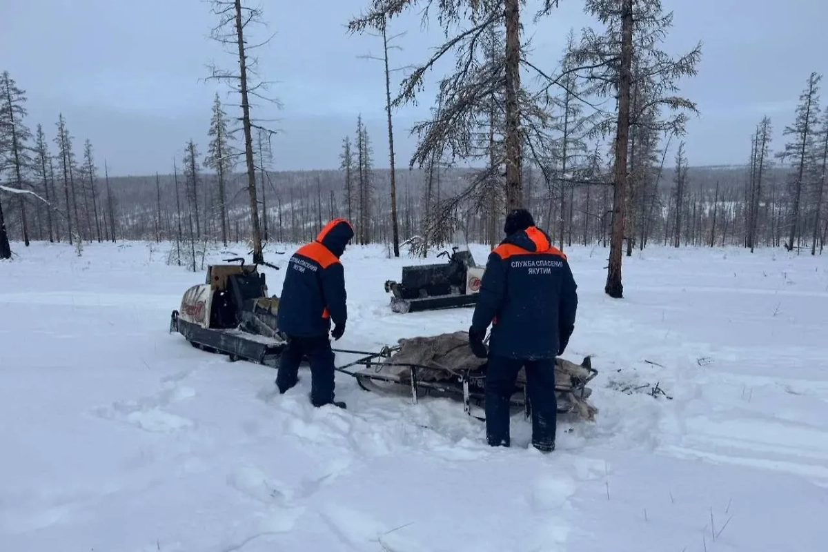 Тело пропавшего в Верхоянском районе найдено спасателями. Обложка © Telegram / Служба спасения Якутии