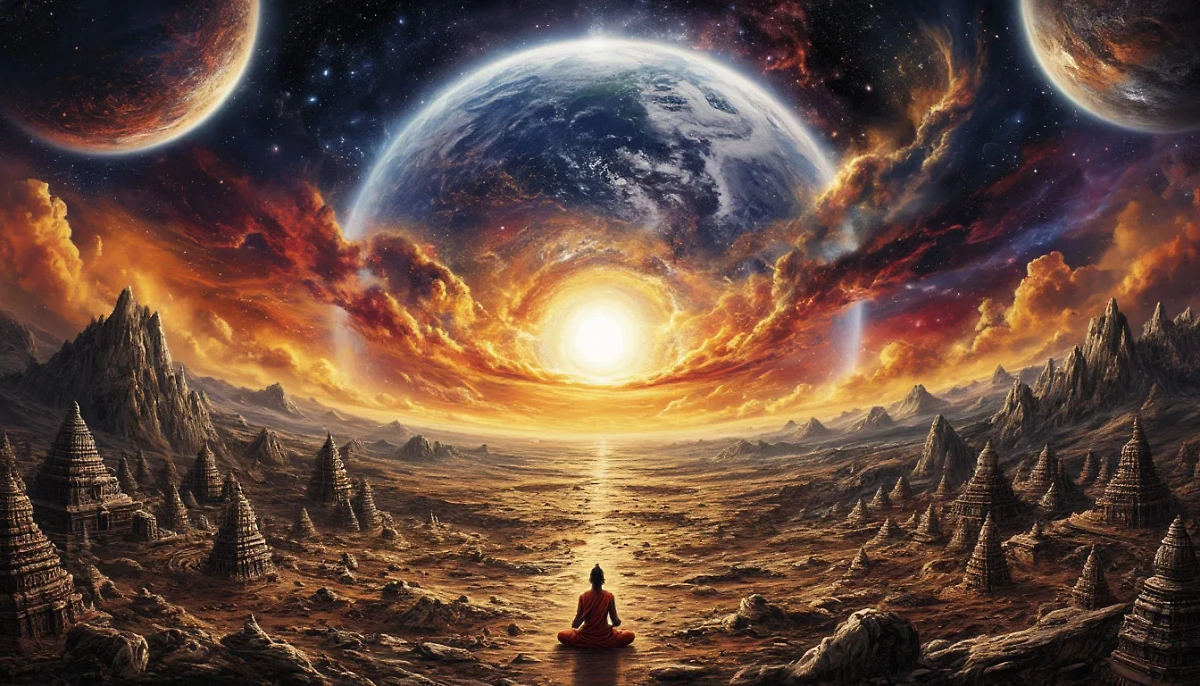 Индуизм и апокалипсис, он же конец света — сложная тема. Кажется, он есть. Но его может и не быть. Фото © «Шедеврум»